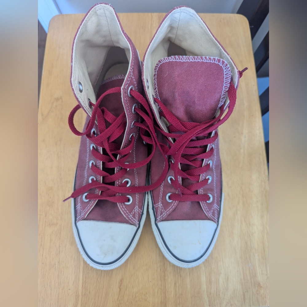 Converse Burgundy/Red High-Top Sneakers